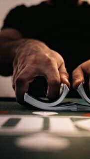 Professional Card Dealer Hands Casino Poker Game Phone Wallpaper