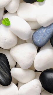 Minimalist Zen Garden White and Black Stones Wallpaper for Mobile
