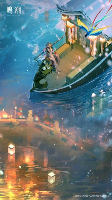 Wuthering Waves Anime Girl on Traditional Boat Wallpaper HD