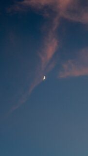 Waxing Crescent Moon Spiritual Energy Aesthetic Mobile Wallpaper