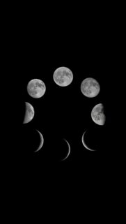 Minimalist Lunar Cycle Phases Spiritual Aesthetic Phone Wallpaper