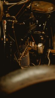 Vintage Indian Motorcycle Engine Close Up Mobile Wallpaper