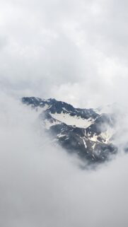 Misty Snowy Mountain Peaks High Altitude Landscape Phone Wallpaper
