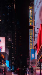 Neon Lights of New York City Madame Tussauds Times Square Mobile Wallpaper