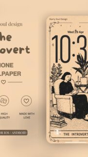 The Introvert Tarot Card Art Mystical Soul Aesthetic Phone Wallpaper