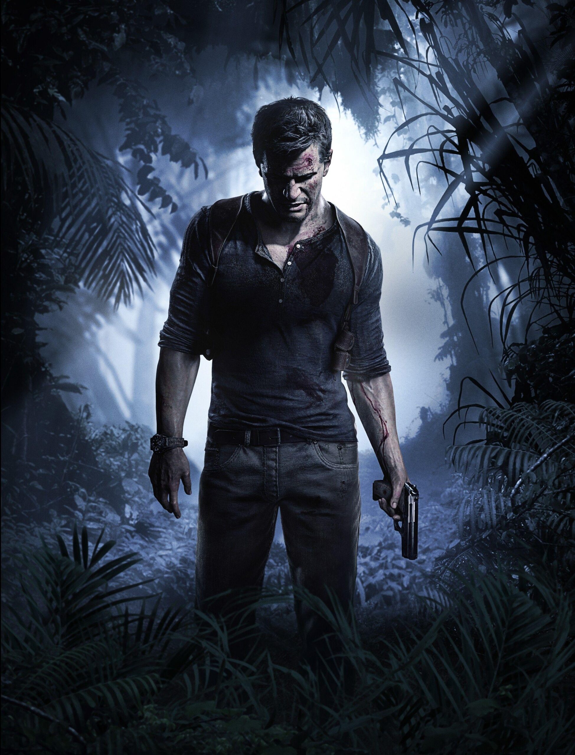 Uncharted Action Character Jungle Mobile Wallpaper