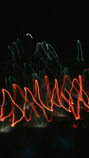 Abstract Red and Blue Light Trails Motion Art Phone Wallpaper
