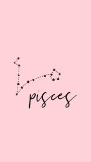 Minimalist Pisces Constellation Aesthetic Soft Pink Zodiac Wallpaper