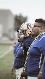 American Football Player Sideline Focus Mobile Phone Wallpaper