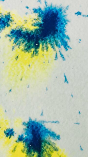 Vibrant Blue and Yellow Aura Energy Spiritual Art Wallpaper