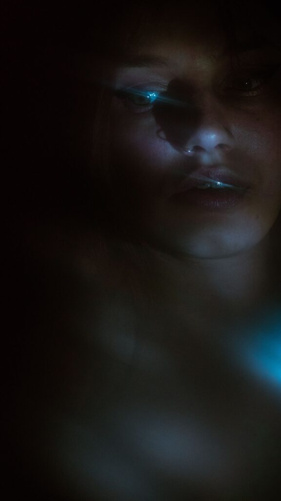 Mystical Blue Aura Glow Spiritual Energy Aesthetic Phone Wallpaper