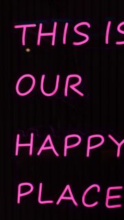 This Is Our Happy Place Neon Affirmation Spiritual Aesthetic Wallpaper