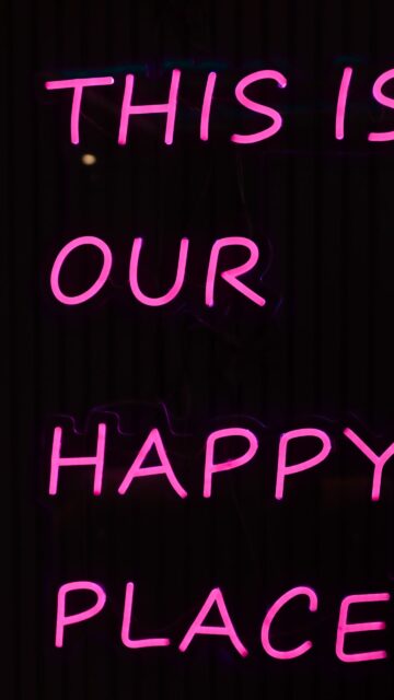 This Is Our Happy Place Neon Affirmation Spiritual Aesthetic Wallpaper