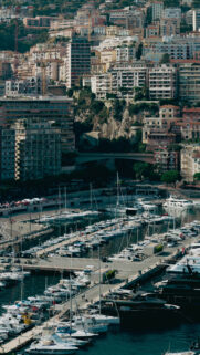 Luxury Monaco Harbor Vision Board Success and Prosperity Manifestation Wallpaper