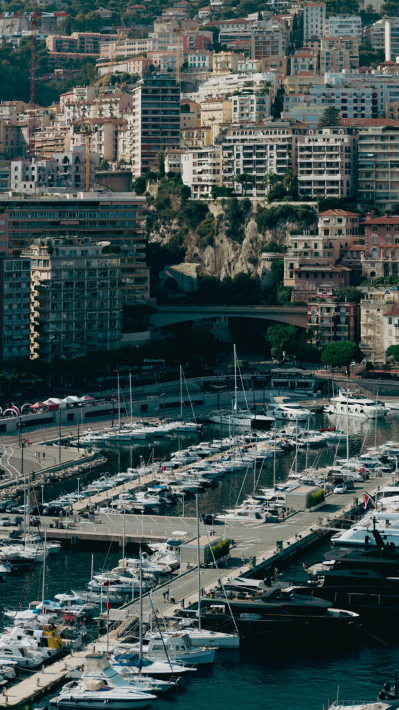 Luxury Monaco Harbor Vision Board Success and Prosperity Manifestation Wallpaper