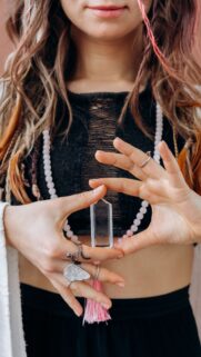 Clear Quartz Crystal Healing Energy and Spiritual Manifestation Wallpaper