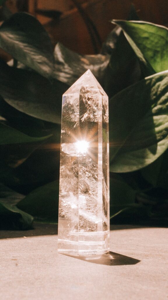 Clear Quartz Crystal Point Spiritual Healing Energy Aesthetic Wallpaper