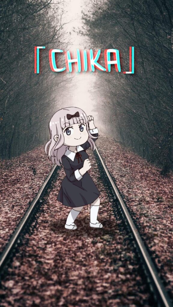 Chibi Chika Fujiwara Dance Mobile Wallpaper Aesthetic Background