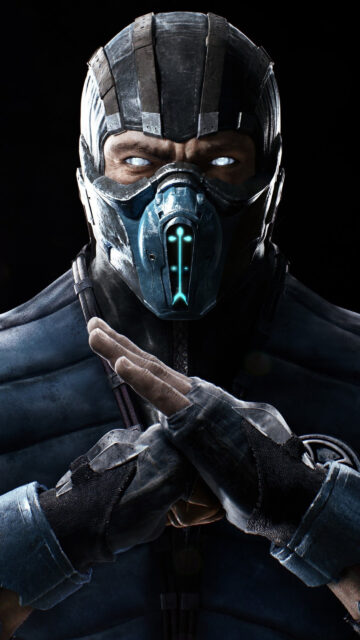 Sub-Zero Mortal Kombat Close-Up 4K Mobile Wallpaper