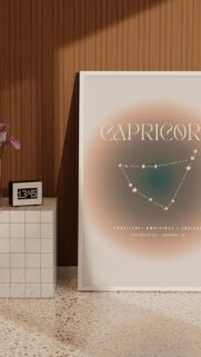 Capricorn Aesthetic Zodiac Constellation and Ambition Desktop Wallpaper