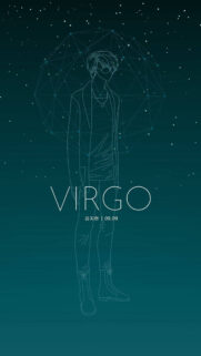 Minimalist Virgo Zodiac Constellation Art Phone Wallpaper