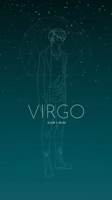 Minimalist Virgo Zodiac Constellation Art Phone Wallpaper