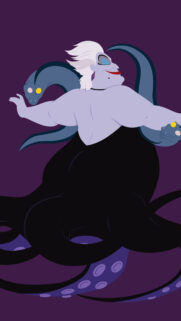 Ursula The Sea Witch Disney Villain Minimalist Mobile Wallpaper