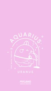 Cute Aquarius Zodiac Sign Aesthetic Pastel Pink Phone Wallpaper