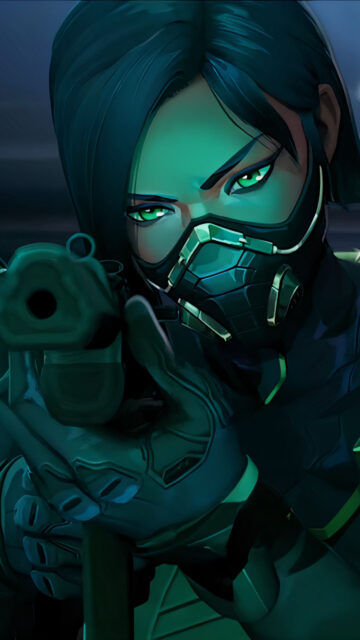 Viper Valorant Tactical Agent Close-up 4K Mobile Wallpaper