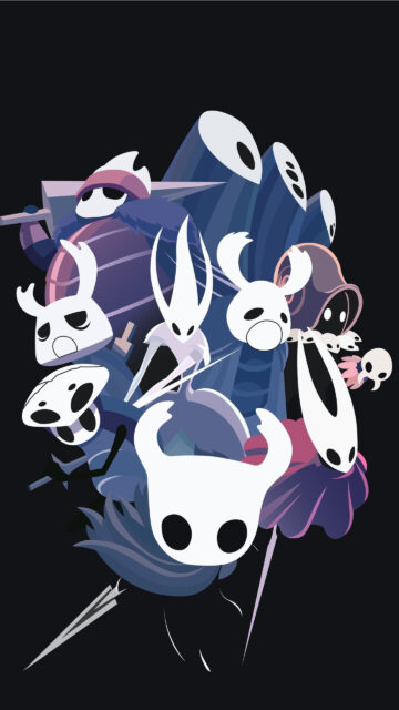 Hollow Knight Minimalist Art Mobile Wallpaper