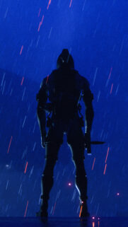 Futuristic Assassin Silhouette Mobile Wallpaper