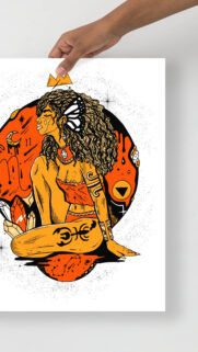 Mystical Scorpio Zodiac Queen Aesthetic Dark Orange Astrology Art Wallpaper