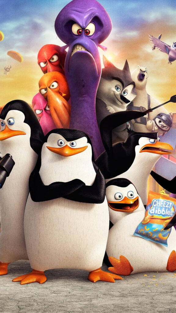 Penguins of Madagascar Action Movie Mobile Wallpaper