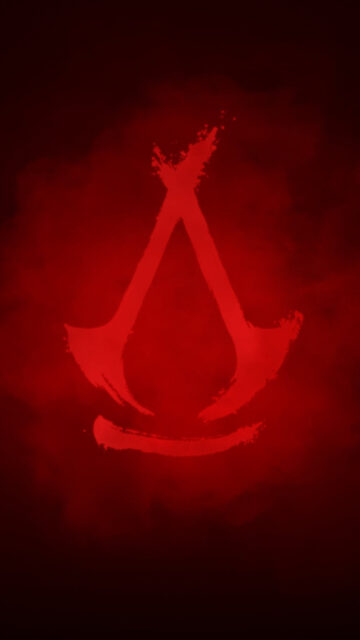 Red Assassin's Creed Syndicate Style Symbol Mobile Wallpaper