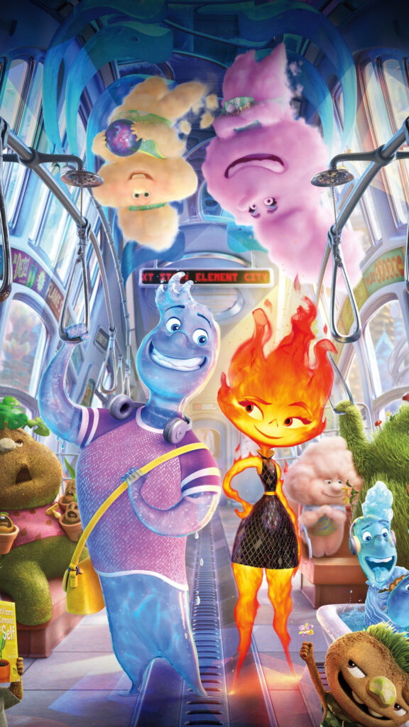 Elemental Movie Animated Characters Mobile Wallpaper