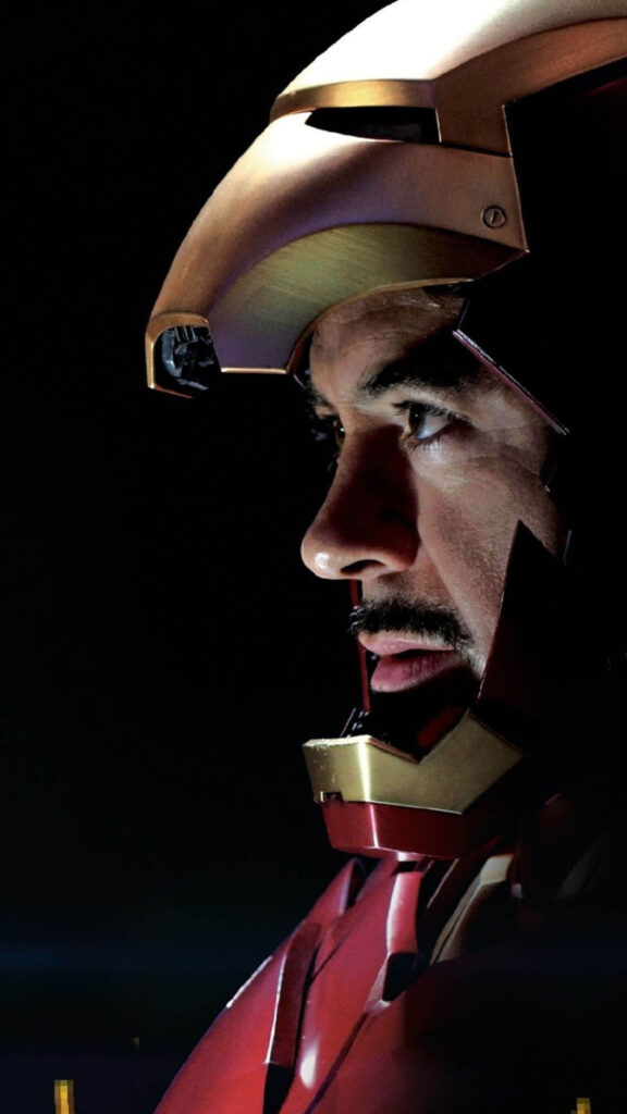 Iron Man Close-up Marvel Superhero Mobile Wallpaper