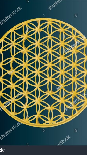 Golden Flower of Life Sacred Geometry Spiritual Energy Wallpaper