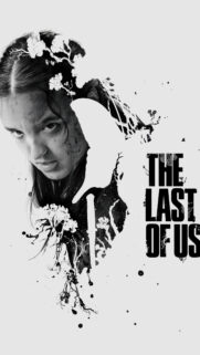 The Last of Us Ellie Black and White Art Mobile Wallpaper