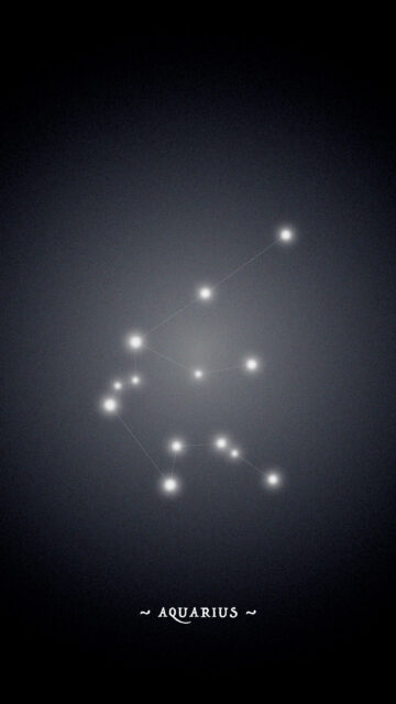 Aquarius Constellation Zodiac Star Sign Minimalist Phone Wallpaper