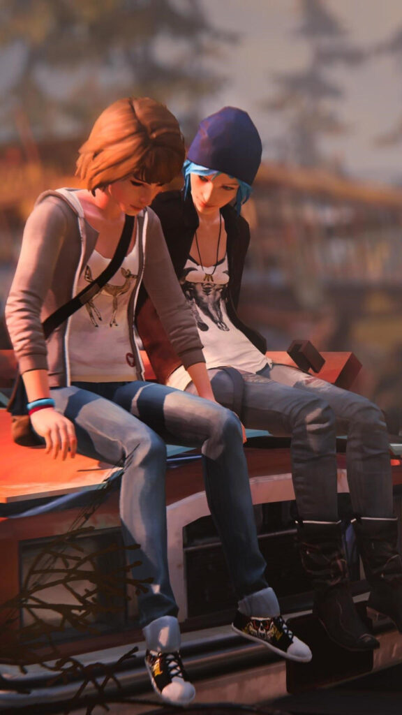 Max and Chloe Life is Strange Cinematic Phone Wallpaper