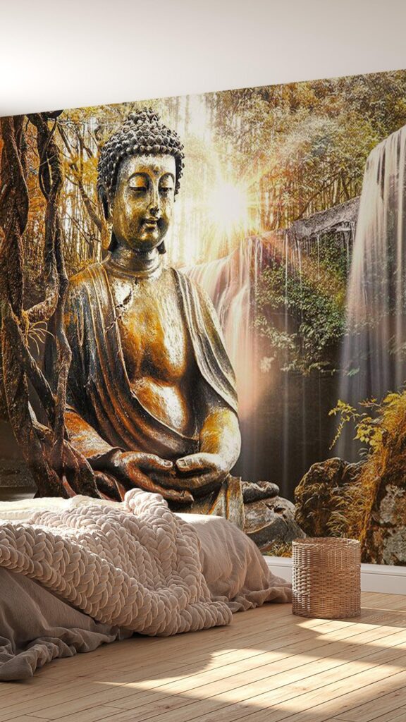 Zen Buddha Meditation and Spiritual Awakening Forest Serenity Wallpaper