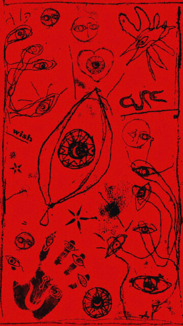 The Cure Wish Album Art Minimalist Aesthetic Mobile Wallpaper
