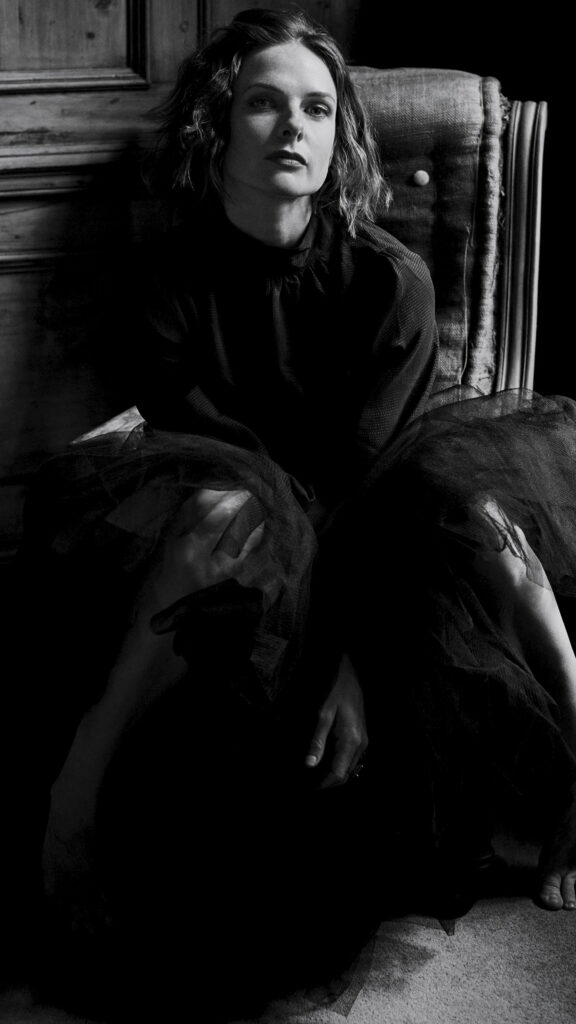 Woman in Tulle Skirt Artistic Portrait Mobile Wallpaper