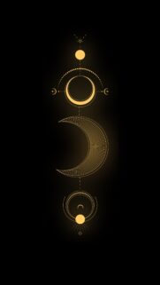 Sacred Geometry Moon Phase Aesthetic Spiritual Energy Mobile Wallpaper