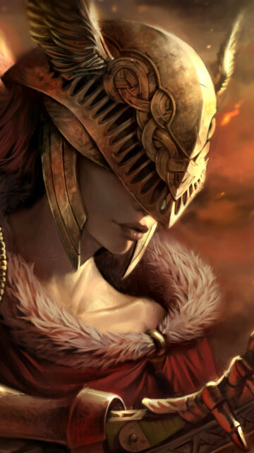 Malenia Blade of Miquella Dark Fantasy Mobile Wallpaper
