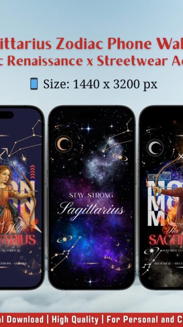 Sagittarius Celestial Renaissance Aesthetic Sagittarius Zodiac Phone Wallpaper