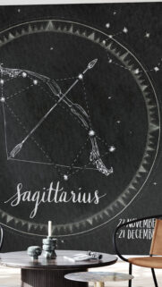 Sagittarius Zodiac Constellation and Archer Symbol Spiritual Wallpaper