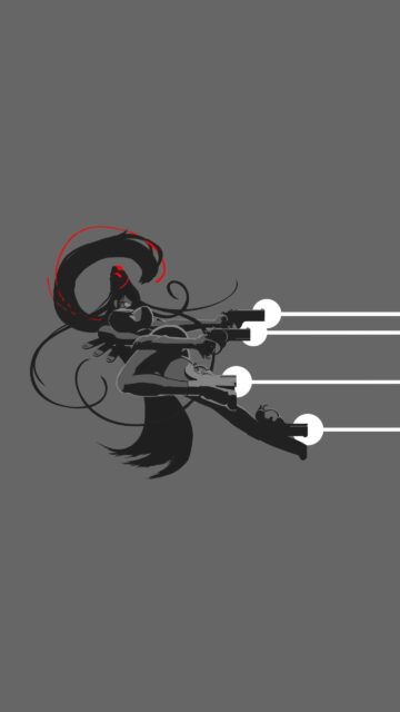 Minimalist Bayonetta Gun Action Mobile Wallpaper