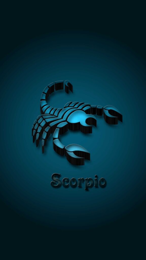 Mystical Scorpio Zodiac Sign 3D Dark Water Aesthetic Phone Wallpaper
