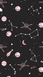 Sagittarius Celestial Constellation and Planets Aesthetic Space Wallpaper